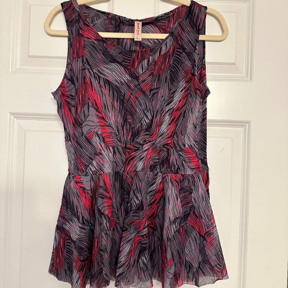Sweet Pea by Stacy Frati Mesh Peplum Tank